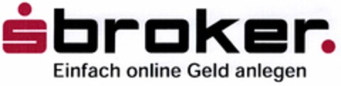 sbroker. Einfach online Geld anlegen Logo (DPMA, 06/20/2001)