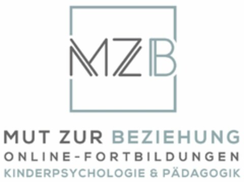 MZB MUT ZUR BEZIEHUNG ONLINE-FORTBILDUNGEN KINDERPSYCHOLOGIE & PÄDAGOGIK Logo (DPMA, 28.05.2025)
