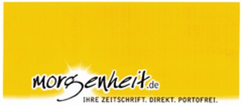 morgenheit.de IHRE ZEITSCHRIFT. DIREKT. PORTOFREI. Logo (DPMA, 08/29/2007)