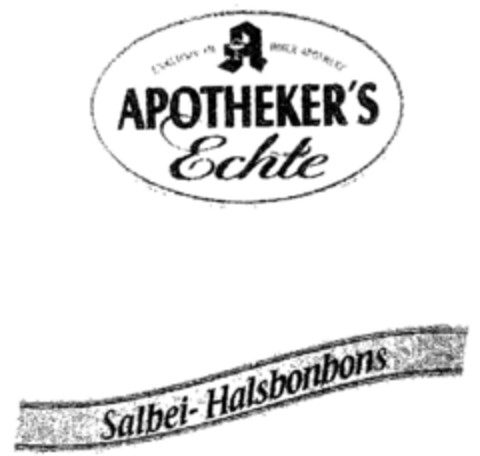 APOTHEKER'S Echte Salbei-Halsbonbons Logo (DPMA, 12/01/1997)