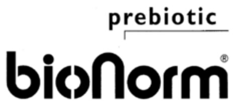 prebiotic bionorm Logo (DPMA, 18.12.1998)