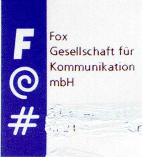 Fox Gesellschaft für Kommunikation mbH Logo (DPMA, 30.03.1999)