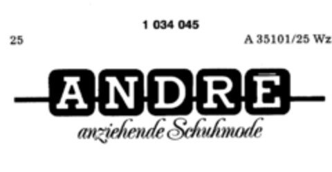 ANDRE anziehende Schuhmode Logo (DPMA, 05.11.1981)