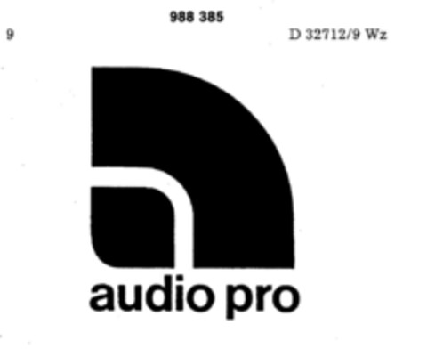 audio pro Logo (DPMA, 12.10.1978)