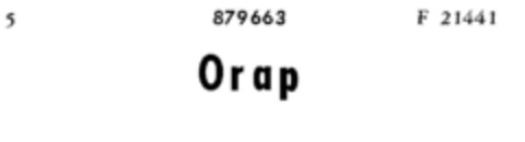 Orap Logo (DPMA, 09.03.1970)