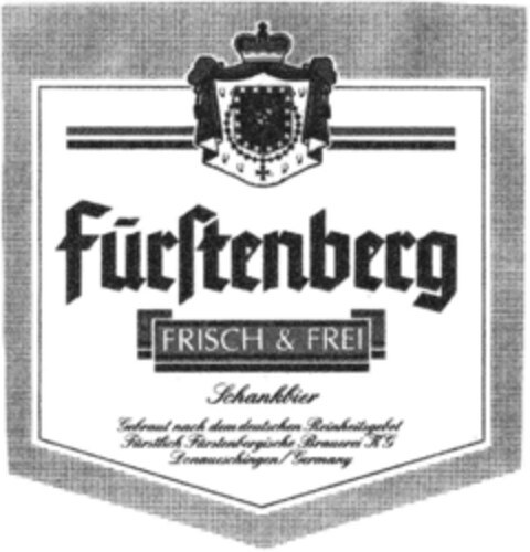 Fürstenberg FRISCH & FREI Logo (DPMA, 03.12.1991)