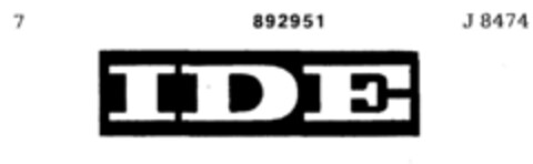 IDE Logo (DPMA, 14.06.1969)