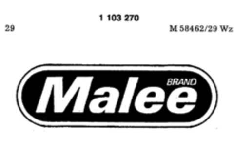 Malee BRAND Logo (DPMA, 26.04.1986)