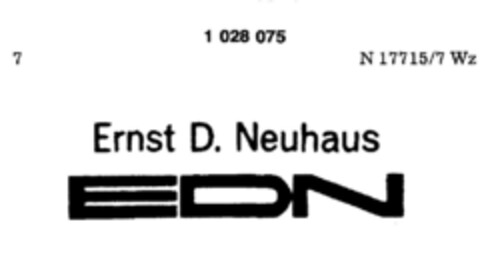Ernst D. Neuhaus EDN Logo (DPMA, 07/04/1981)