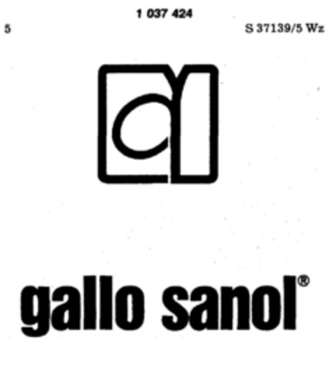 gallo sanol Logo (DPMA, 02.02.1982)