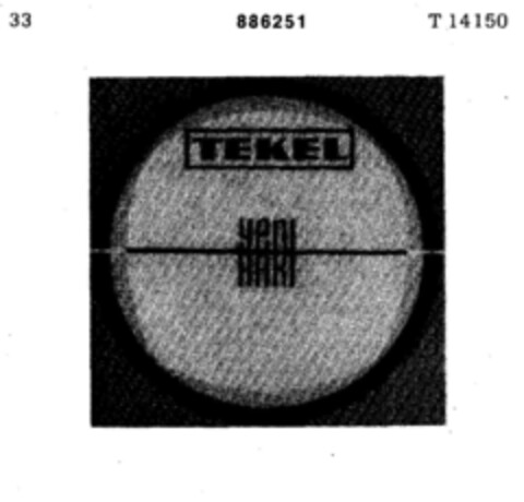 TEKEL yeni RAKI Logo (DPMA, 17.12.1970)