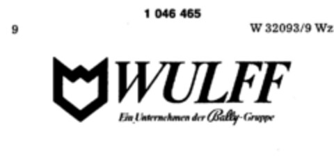 WULFF Ein Unternehmen der Bally-Gruppe Logo (DPMA, 18.01.1982)