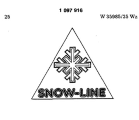 SNOW-LINE Logo (DPMA, 12.03.1986)