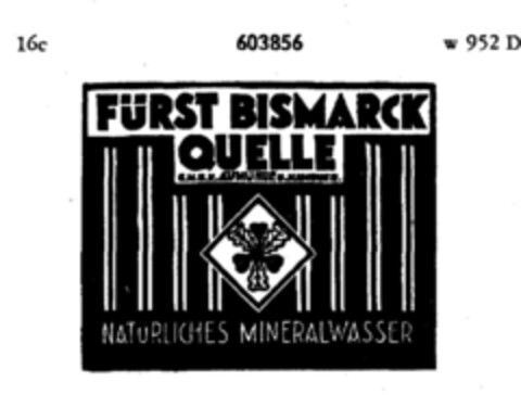 FÜRST BISMARCK QUELLE Logo (DPMA, 10/01/1948)