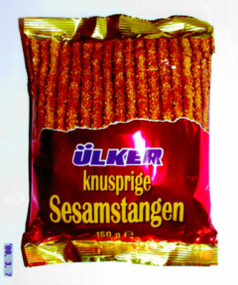 ÜLKER knusprige Sesamstangen Logo (DPMA, 10.03.2000)