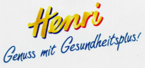 Henri Genuss mit Gesundheitsplus! Logo (DPMA, 06/28/2000)