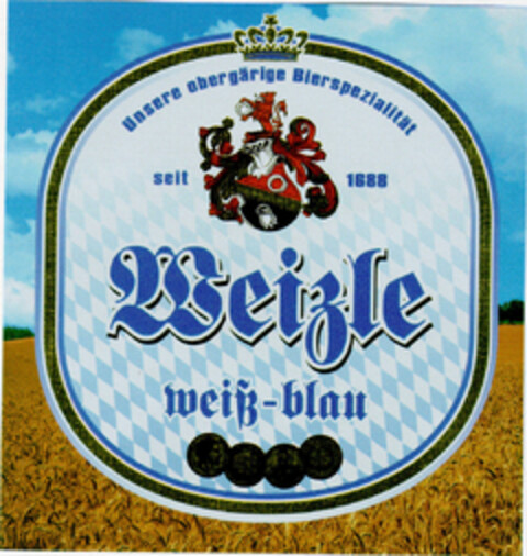 Weizle weiß-blau Logo (DPMA, 05/04/2001)