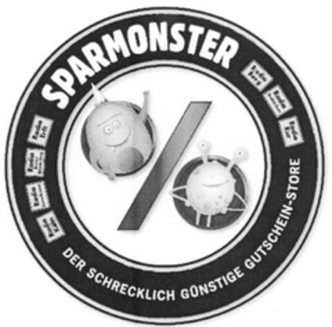 SPARMONSTER DER SCHRECKLICH GÜNSTIGE GUTSCHEIN-STORE Logo (DPMA, 18.10.2013)