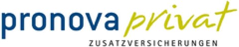 pronova privat ZUSATZVERSICHERUNGEN Logo (DPMA, 22.01.2015)