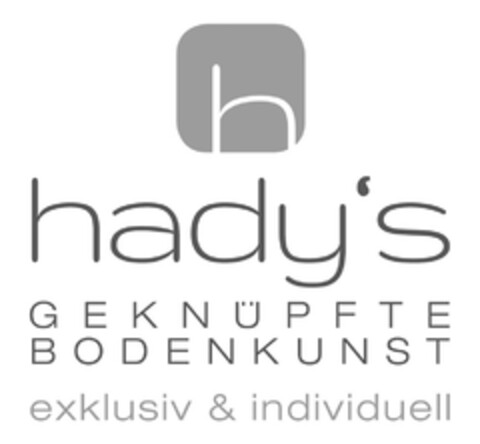 hady´s GEKNÜPFTE BODENKUNST exklusiv & individuell Logo (DPMA, 07.07.2015)