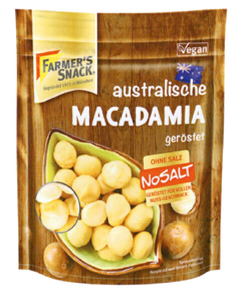FARMER`S SNACK australische MACADAMIA geröstet Logo (DPMA, 21.12.2019)