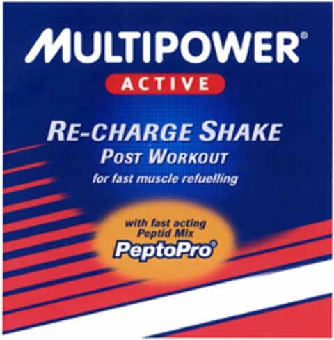 MULTIPOWER ACTIVE RE-CHARGE SHAKE POST WORKOUT Logo (DPMA, 21.10.2004)