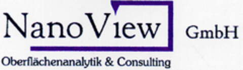 Nano View GmbH Oberflächenanalytik & Consulting Logo (DPMA, 06.11.1996)