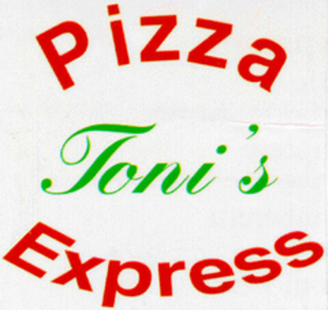 Toni's Pizza Express Logo (DPMA, 11/12/1996)