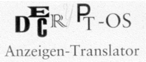 DECRYPT-OS Anzeigen-Translator Logo (DPMA, 06/22/1998)