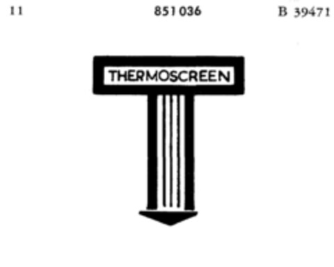 THERMOSCREEN Logo (DPMA, 20.12.1967)