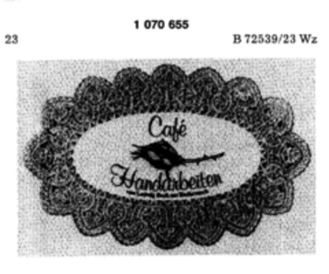 Cafe Handarbeiten von Ludwig Beck am Rathauseck Logo (DPMA, 07.06.1983)