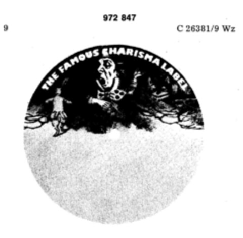 THE FAMOUS CHARISMA LABEL Logo (DPMA, 20.05.1977)