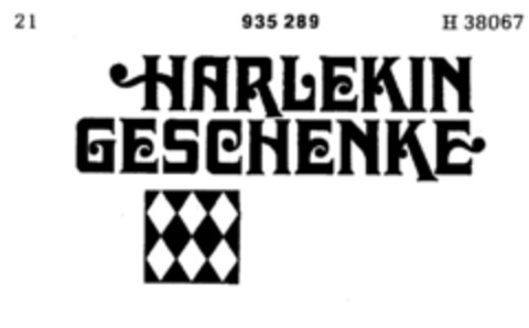 HARLEKIN GESCHENKE Logo (DPMA, 22.02.1973)