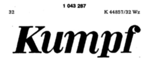 Kumpf Logo (DPMA, 28.07.1982)