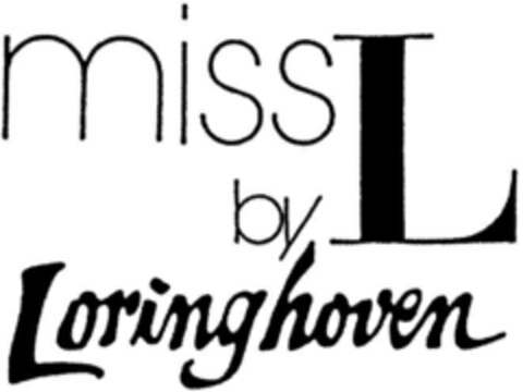 MISS L BY LORINGHOVEN Logo (DPMA, 04.10.1990)