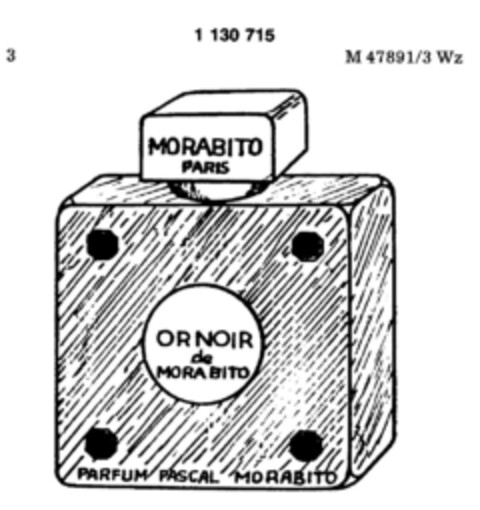 MORABITO PARIS OR NOIR de MORABITO Logo (DPMA, 04.02.1980)