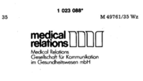 medical relations Logo (DPMA, 13.05.1981)