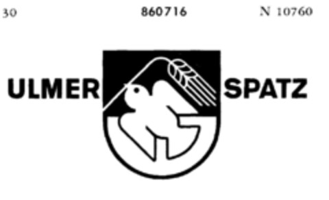ULMER SPATZ Logo (DPMA, 22.12.1967)