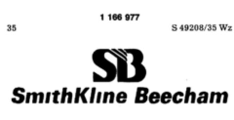 SB SmithKline Beecham Logo (DPMA, 09.10.1989)
