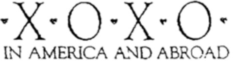 XOXO IN AMERICA AND ABROAD Logo (DPMA, 14.08.1996)