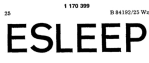 ESLEEP Logo (DPMA, 30.03.1988)