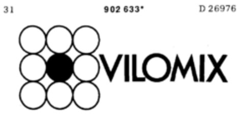 VILOMIX Logo (DPMA, 24.08.1972)