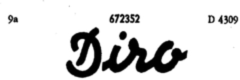 Diro Logo (DPMA, 26.10.1953)