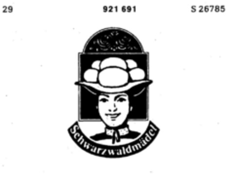 Schwarzwaldmädel Logo (DPMA, 07.06.1973)