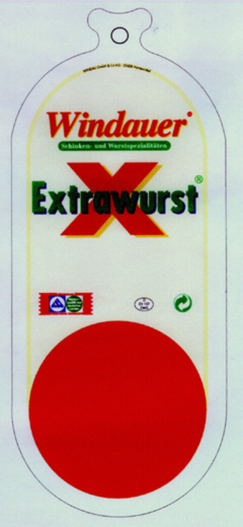 Windauer  Schinken- und Wurstspezialitäten Extrawurst Logo (DPMA, 29.06.2000)