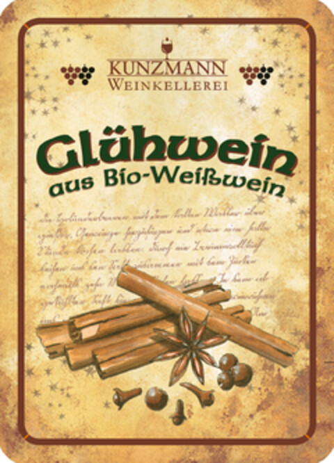 KUNZMANN WEINKELLEREI Glühwein aus Bio-Weißwein Logo (DPMA, 26.10.2022)