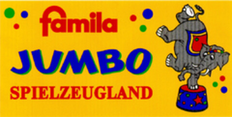famila JUMBO SPIELZEUGLAND Logo (DPMA, 04.09.1996)