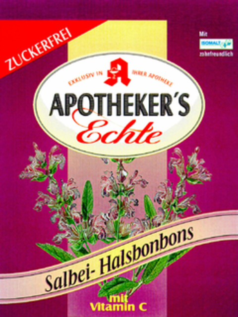 APOTHEKER'S Echte Salbei-Halsbonbons Logo (DPMA, 21.05.1997)