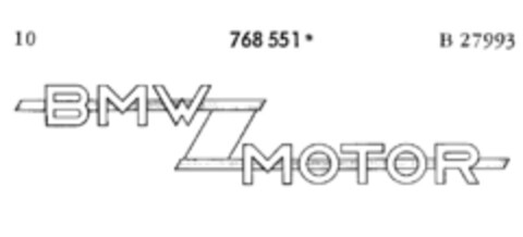 B M W  MOTOR Logo (DPMA, 11/10/1962)