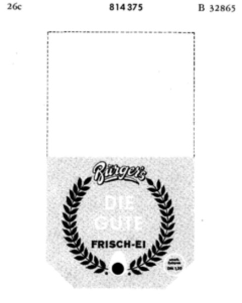 Burger`s DIE GUTE FRISCH-EI Logo (DPMA, 12/23/1964)